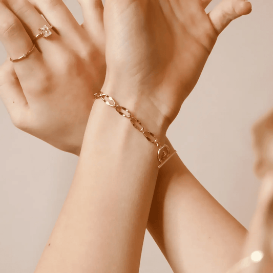 Pressed Chain Bracelet